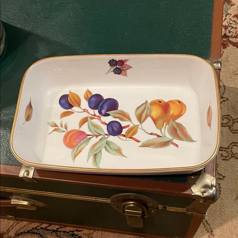 Royal Worcester Multicolor Fruit Rectangular Serving Dish